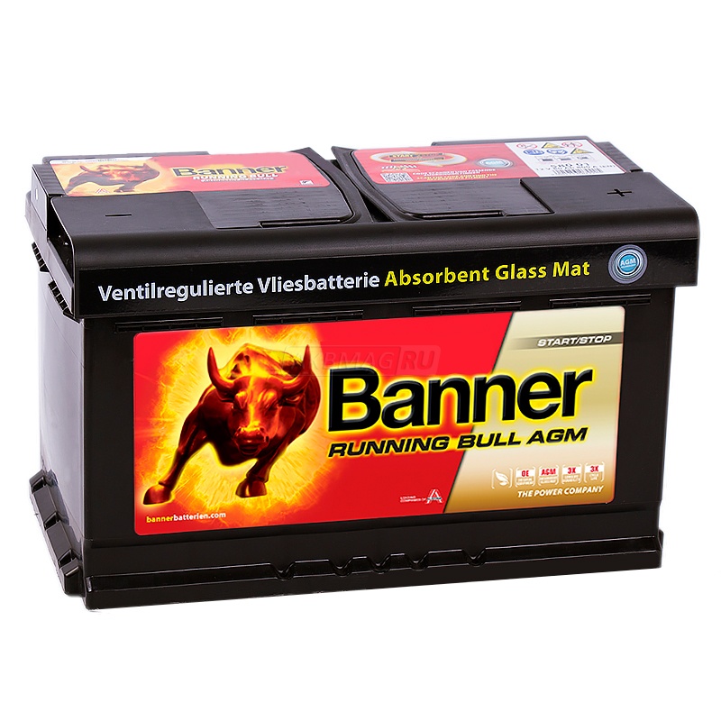 BANNER Running Bull AGM Start-Stop (58 001) 80R 800A 315x175x190