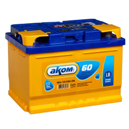 

60R LB (низкий)590А Обратная полярность 60 Ач (242x175x175)