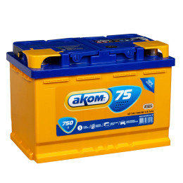 

75R750А Обратная полярность 75 Ач (278x175x190)