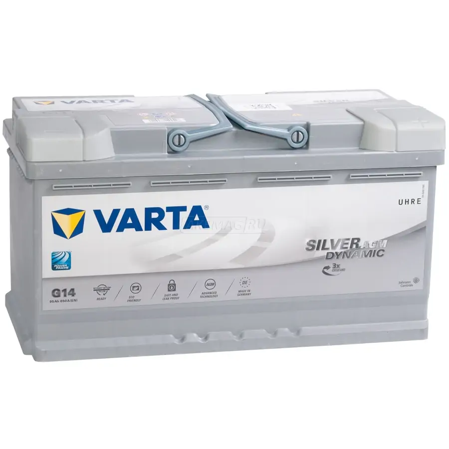 Аккумулятор VARTA Silver Dynamic AGM G14(A5) 95 Ач о.п. купить в