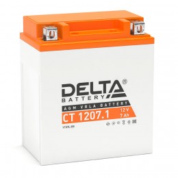 DELTA CT 1207.1 100А Обратная полярность 7 Ач (115x71x134) батарея аккумуляторная delta dt 1207 265386 agm 12в 7ач габариты 152х65х100мм