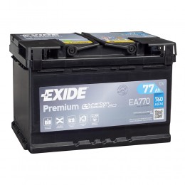 Автомобильный аккумулятор EXIDE Premium EA770 (77R) 760А обратная полярность 77 Ач (278x175x190)