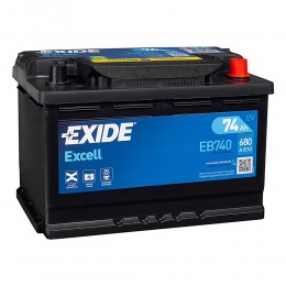 Exide EB740 Excell 12V 74Ah 680A Autobatterie