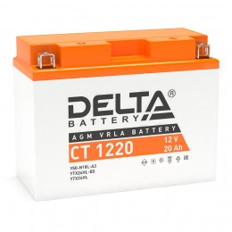 Аккумулятор для мототехники DELTA CT 1220 250А обратная полярность 20 Ач (205x92x164) Y50-N18L-A3, YTX24HL-BS, YTX24HL - фото 1