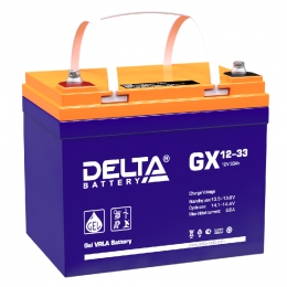 Аккумулятор для ИБП Delta GX 12-33 330А универсальная полярность 33 Ач (195x130x180) - фото 1