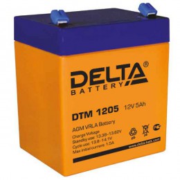 Delta DTM 1205 75А Универсальная полярность 5 Ач (90x70x101) delta dt 12100 универсальная полярность 100 ач 329x174x215