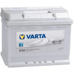 Автомобильный аккумулятор VARTA Silver D39 (63L)  610А прямая полярность 63 Ач (242x175x190) 563 401 061 - фото 1