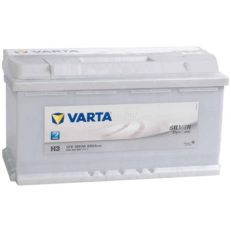 Аккумулятор автомобильный VARTA Silver H3 (100R) 830 А обр. пол