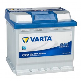 Автомобильный аккумулятор VARTA Blue C22 (52R)  470А обратная полярность 52 Ач (207x175x190) 552 400 047 - фото 1