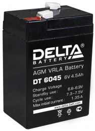 Delta DT 6045 Универсальная полярность 5 Ач (70x47x107) delta gel 12 100 универсальная полярность 100 ач 330x171x220