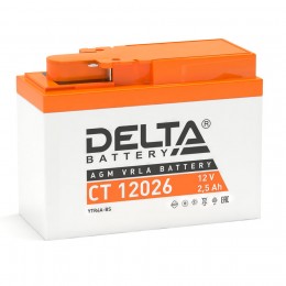 Аккумулятор для мототехники DELTA CT 12026 45А обратная полярность 3 Ач (114x49x86) YTR4A-BS - фото 1