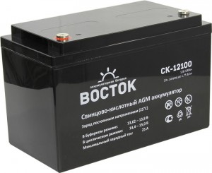 ВОСТОК СX-12100 гель универсальная полярность 100 Ач (330x171x220)