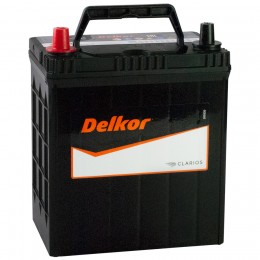 Автомобильный аккумулятор DELKOR 40L (46B19R) 370А прямая полярность 40 Ач (187x127x227) - фото 1