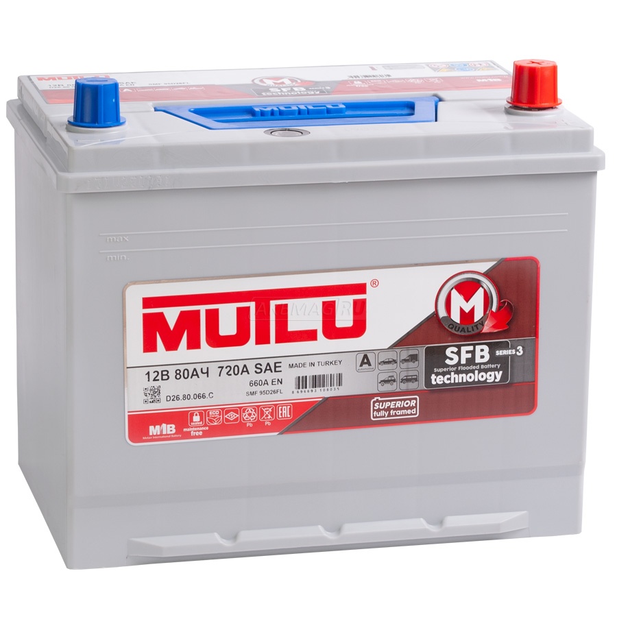 MUTLU Mega Calcium 80D26L (70R 630A 260x173x225) без борта