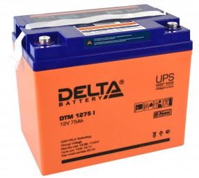 Delta DTM 1275 I универсальная полярность 75 Ач (260x168x220)