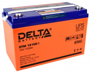 Delta DTM 12100 I Универсальная полярность 100 Ач (333x173x222) delta dt 606 универсальная полярность 6 ач 70x47x107