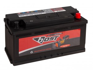 Автомобильный аккумулятор BOST 90R (59015) 850А обратная полярность 90 Ач (353x175x175)