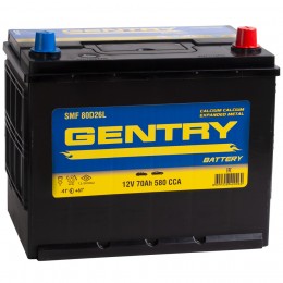 

GENTRY 70R (80D26L) 580А обратная полярность 70 Ач (261x173x225)