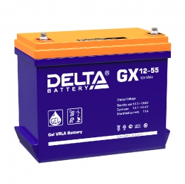 Delta GX 12-55 550А универсальная полярность 55 Ач (239x132x210)