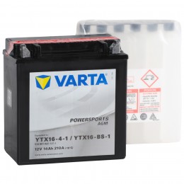 VARTA Powersports AGM YTX16-BS-1 210А Прямая полярность 14 Ач (150x87x161) varta powersports freshpack 12n5 5a 3b 58а обратная полярность 6 ач 103x90x114