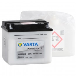 VARTA Powersports Freshpack YB7C-A/GM7CZ-3D 110А обратная полярность 8 Ач (130x90x114)