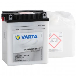 Аккумулятор для мототехники VARTA Powersports Freshpack YB12A-A/12N12A-4A-1 160А Прямая полярность 12 Ач (136x82x161) 512 011 012 - фото 1