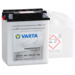 Аккумулятор для мототехники VARTA Powersports Freshpack YB14L-A2/12N14-3A 190А Обратная полярность 14 Ач (135x90x167) 514 011 014 - фото 1