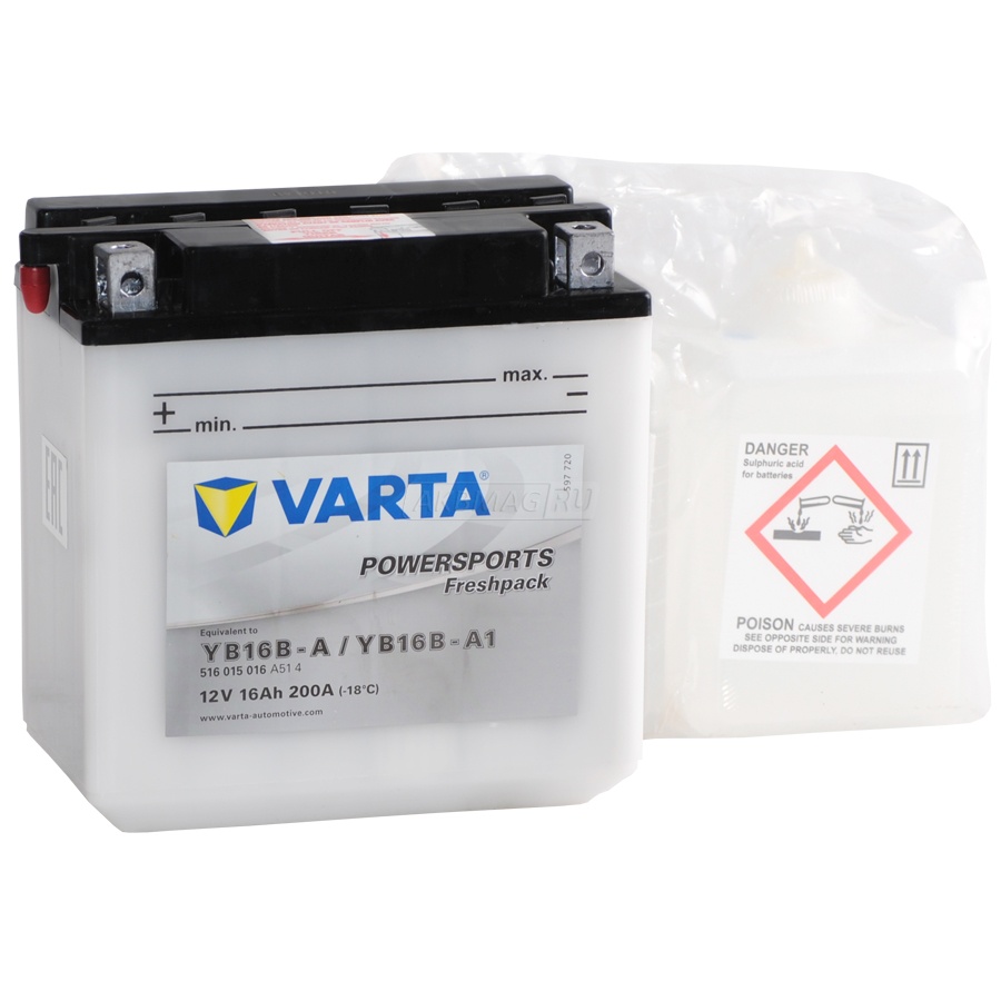 VARTA Powersports Freshpack YB16B-A/YB16B-A1