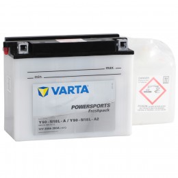 Аккумулятор для мототехники VARTA Powersports Freshpack Y50N18L-A2/Y50-N18L-A 260А Обратная полярность 20 Ач (207x92x164) 520 012 020 - фото 1