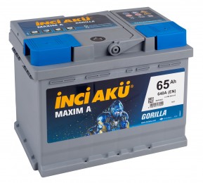 Автомобильный аккумулятор INCI AKU Maxim A 65R 640А обратная полярность 65 Ач (242x175x190) L2 065 064 013 - фото 1