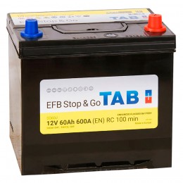 Автомобильный аккумулятор TAB EFB 60R 600А обратная полярность 60 Ач (230x168x220) - фото 1