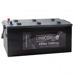 Автомобильный аккумулятор UNICORN GREY 225 euro 1400А обратная полярность 225 Ач (518x278x242) - фото 1