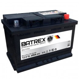 Автомобильный аккумулятор BATREX 72RS 680А Обратная полярность 72 Ач (278x175x175) 6СТ-72 - фото 1