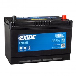 Автомобильный аккумулятор EXIDE Excell EB954 (95R) 760А Обратная полярность 95 Ач (306x173x223) - фото 1