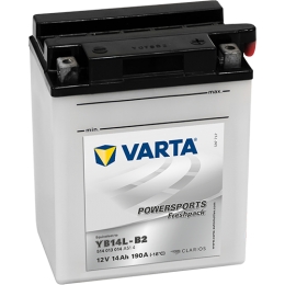 Аккумулятор для мототехники VARTA Powersports Freshpack YB14L-B2 190А Обратная полярность 14 Ач (136x91x168) 514 013 014 - фото 1