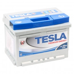 Автомобильный аккумулятор TESLA PREMIUM ENERGY 60R 620А Обратная полярность 60 Ач (242x175x190) - фото 1