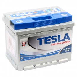 Автомобильный аккумулятор TESLA PREMIUM ENERGY 60L 620А Прямая полярность 60 Ач (242x175x190) - фото 1