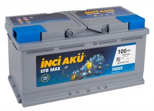 Автомобильный аккумулятор INCI AKU EFB MAX 100R 850А Обратная полярность 100 Ач (353x175x190) L5 100 850 013 - фото 1