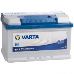 VARTA Blue E43 (72R) 680А обратная полярность 72 Ач (278x175x175)