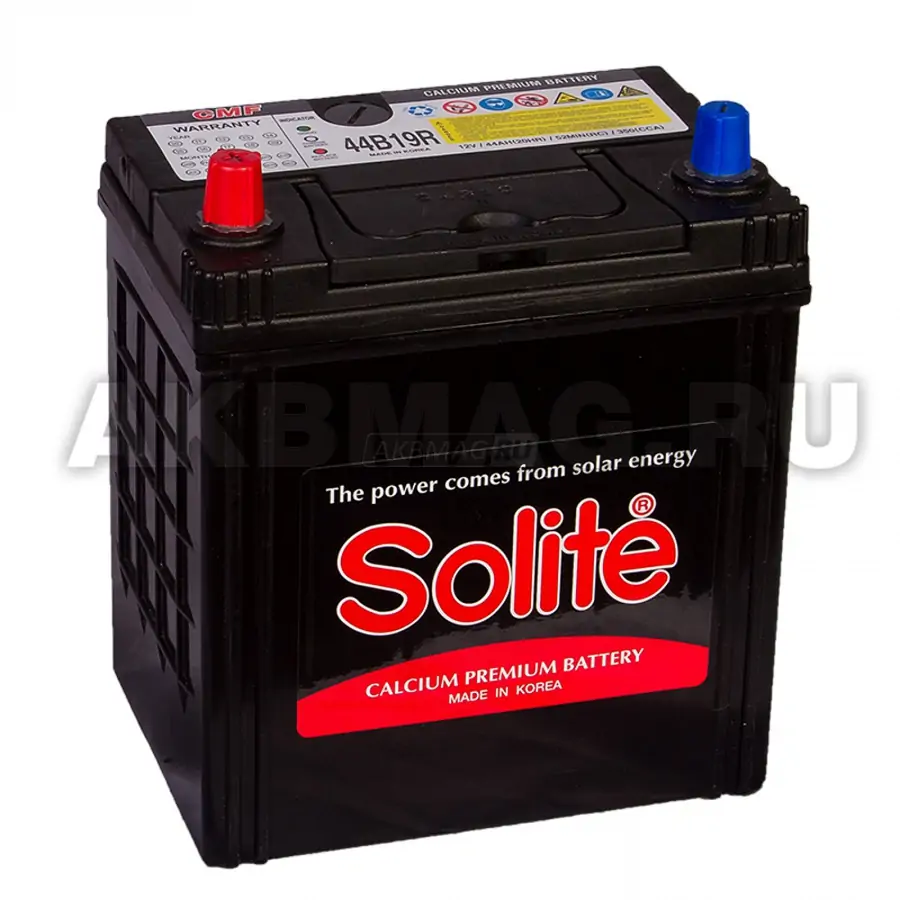 Аккумулятор автомобильный Solite 44Ls (44B19R) 350 А прям. пол. 44 Ач