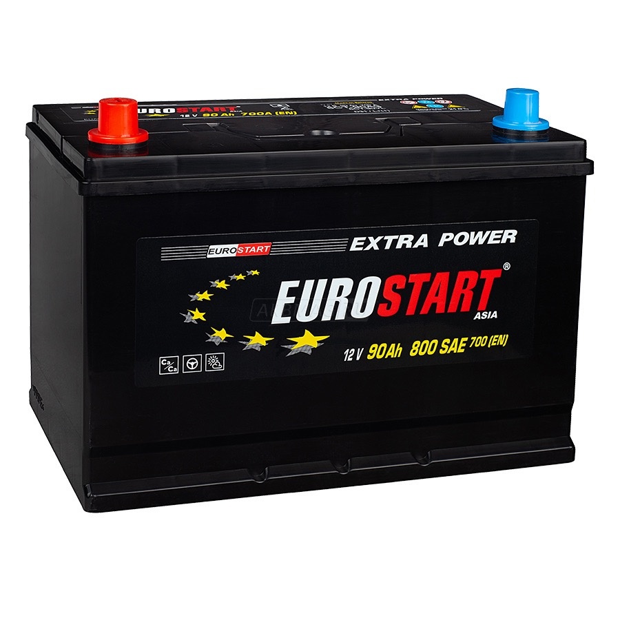 Аккумулятор автомобильный EUROSTART Extra Power 90L 700 А прям. пол. 90 Ач  (6CT-90A3)