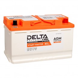 DELTA START MASTER AGM 80R 800А Обратная полярность 80 Ач (315x175x190) аккумуляторная батарея delta ст1230 ytx30l yтx30l bs yb30l b 12 в 30 ач обратная