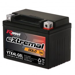 Аккумулятор для мототехники RDRIVE GOLD YTX4L-GEL 60 А обр. пол. 4 Ач