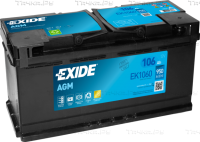 EXIDE Start-Stop AGM 106R EK1060 950A 392х175х190