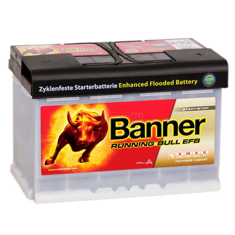 BANNER Running Bull EFB Start-Stop (570 11) 70R 660A 278x175x190