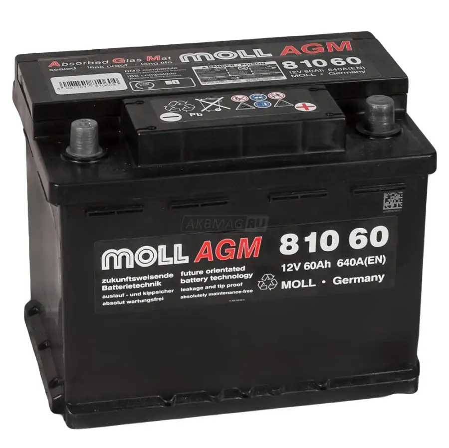 MOLL AGM 60R Start-Stop 640A 242x175x190