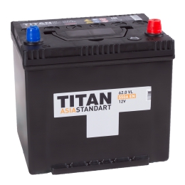 Автомобильный аккумулятор TITAN ASIA STANDART 62R 520А обратная полярность 62 Ач (230x171x221) 4607008886962 - фото 1