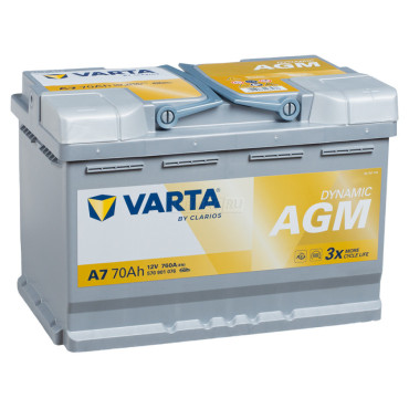 VARTA AGM A7 70R 760A 278x175x190