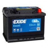 Аккумулятор EXIDE Excell 62R EB620 62Ач 540А обр. пол.