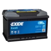 Аккумулятор EXIDE Excell 71R EB712 71Ач 670А обр. пол.